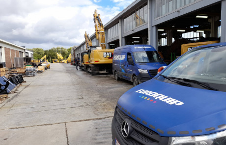 Smeersysteem voor bergeratmonnoyeur cat