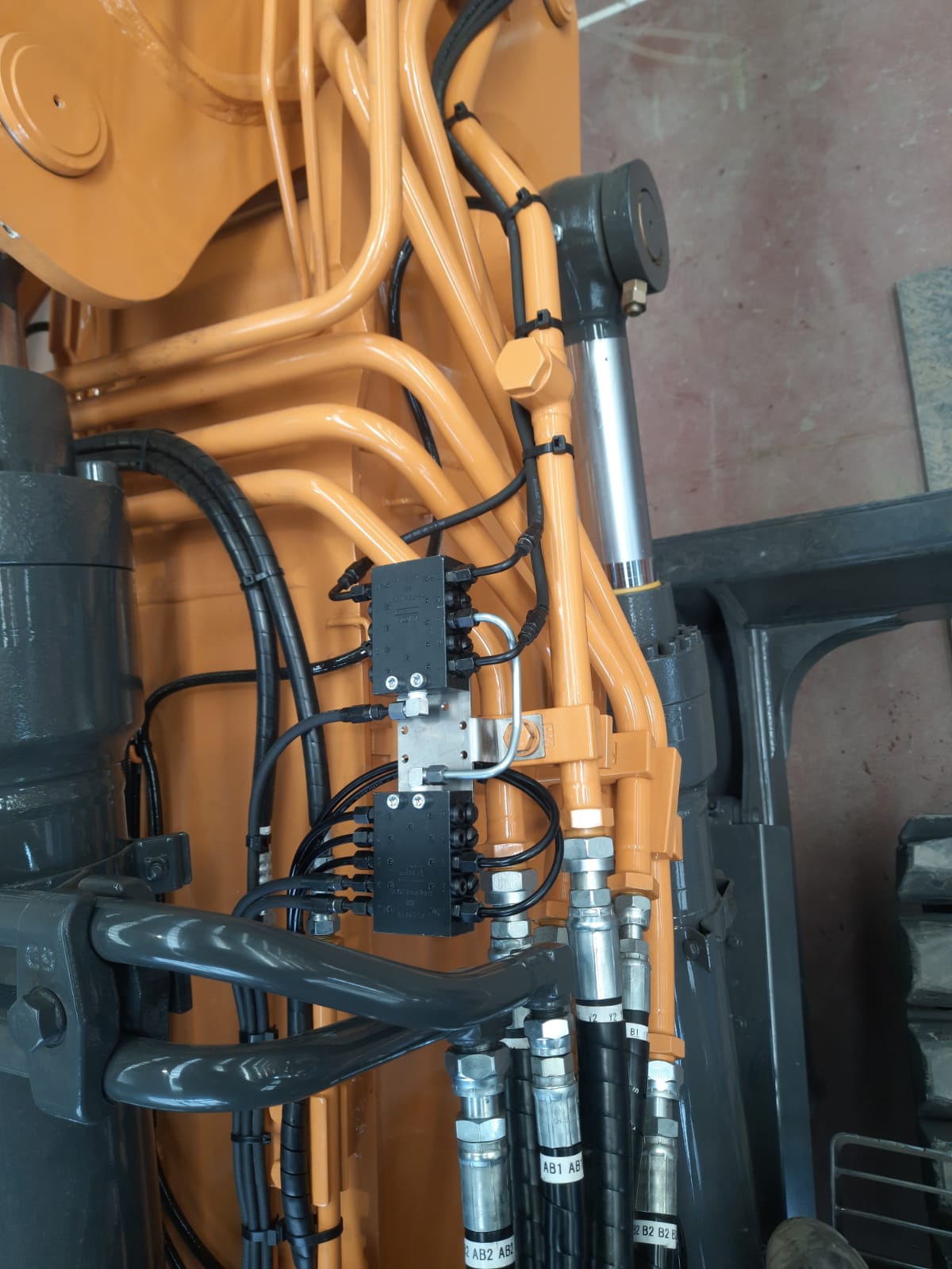Smeersysteem op Case CX145D Triple